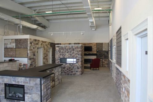 showroom granite installation