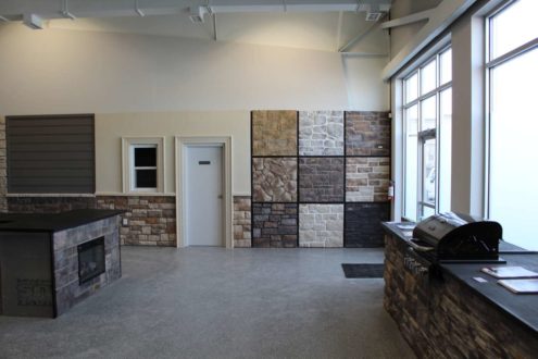 showroom granite installation